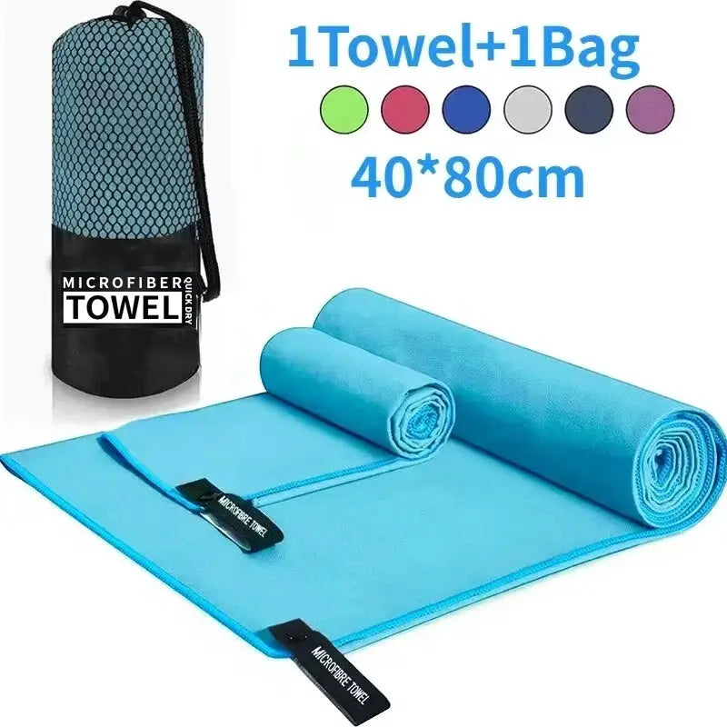 Quick-Drying Microfiber Sports Towel 40x80cm Blue Grey Green Orange for Gym, Swimming, Camping, Running, Beach