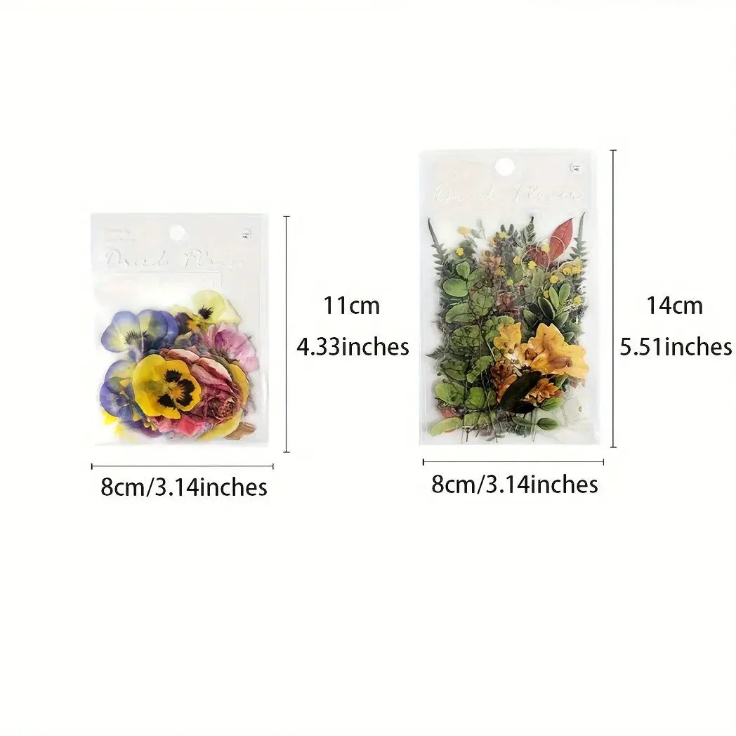 40 Pcs Rose Plant PET Stickers For Scrapbooking And Planner Decoration Flowers And Leaves