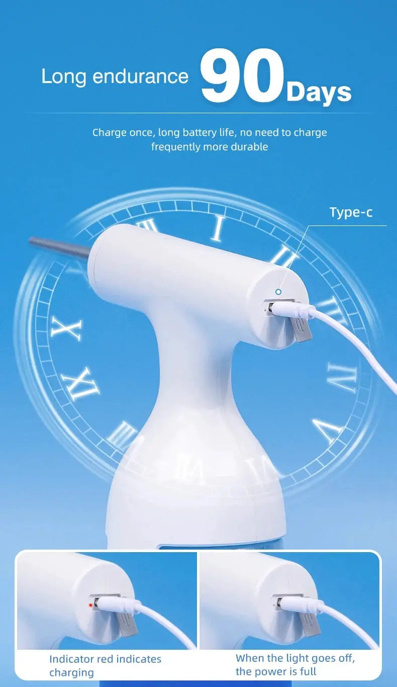 HOMEFISH electric liquid foam dispenser gun, white with USB-C charging port