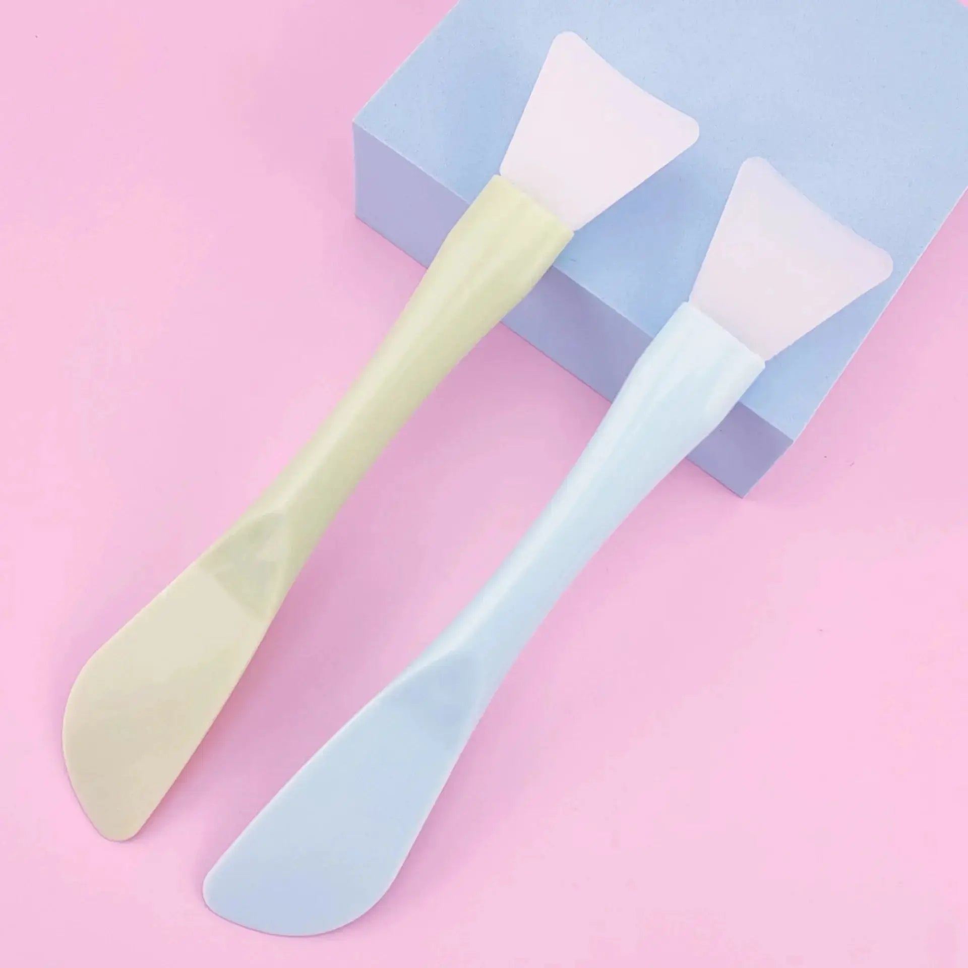 Silicone Facial Mask Brush With Soft Head And Scraper Dual Use Mud Film Tool For DIY Beauty Wholesale