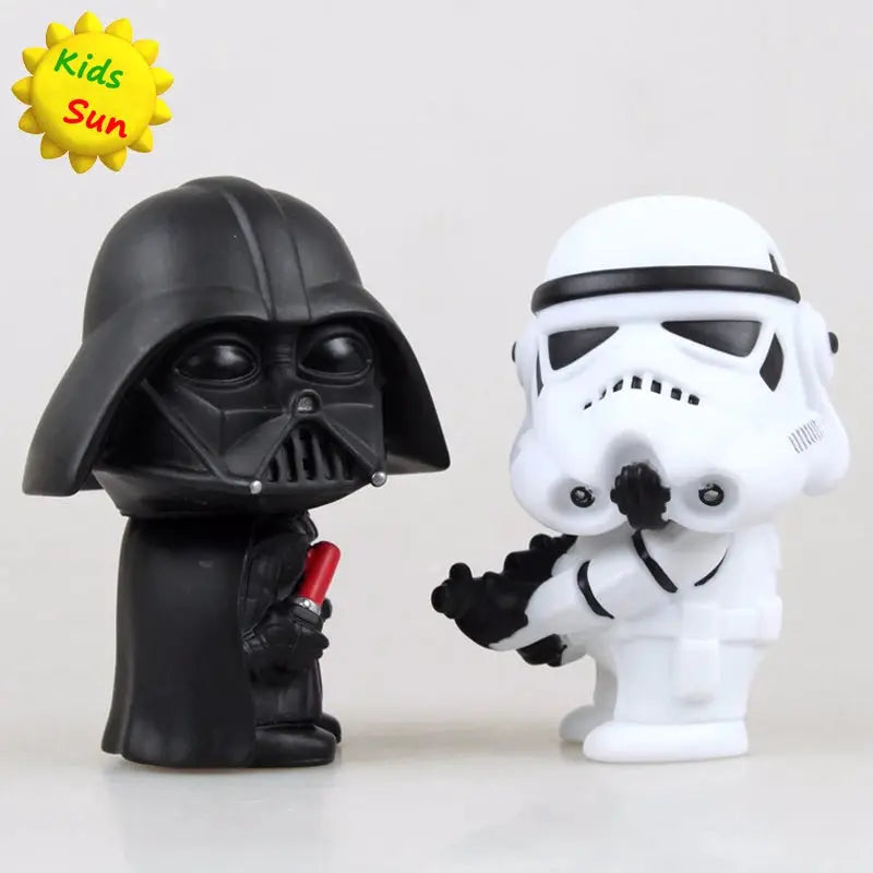Star Wars Darth Vader And Stormtrooper Action Figures Two Pack 10cm Cute Kawaii PVC Collectibles