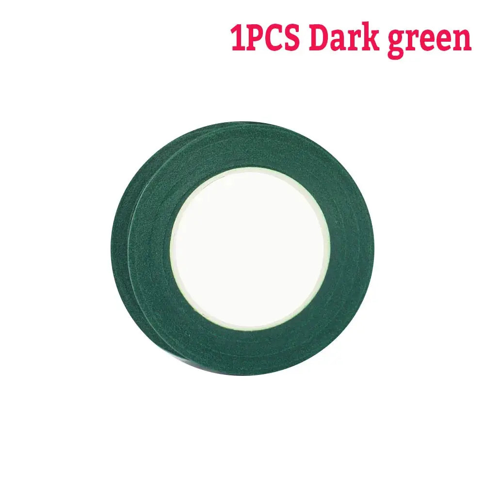 Green Flower Stem Sticks DIY Floral Material Handmade Wire Stem Self Adhesive Floriculture Tape Paper Tape For Bouquets