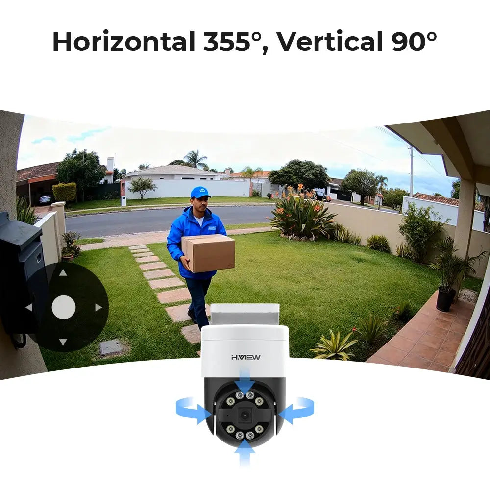 HVIEW 8-channel CCTV security camera system outdoor IP kit with PTZ dome camera, Simples Market