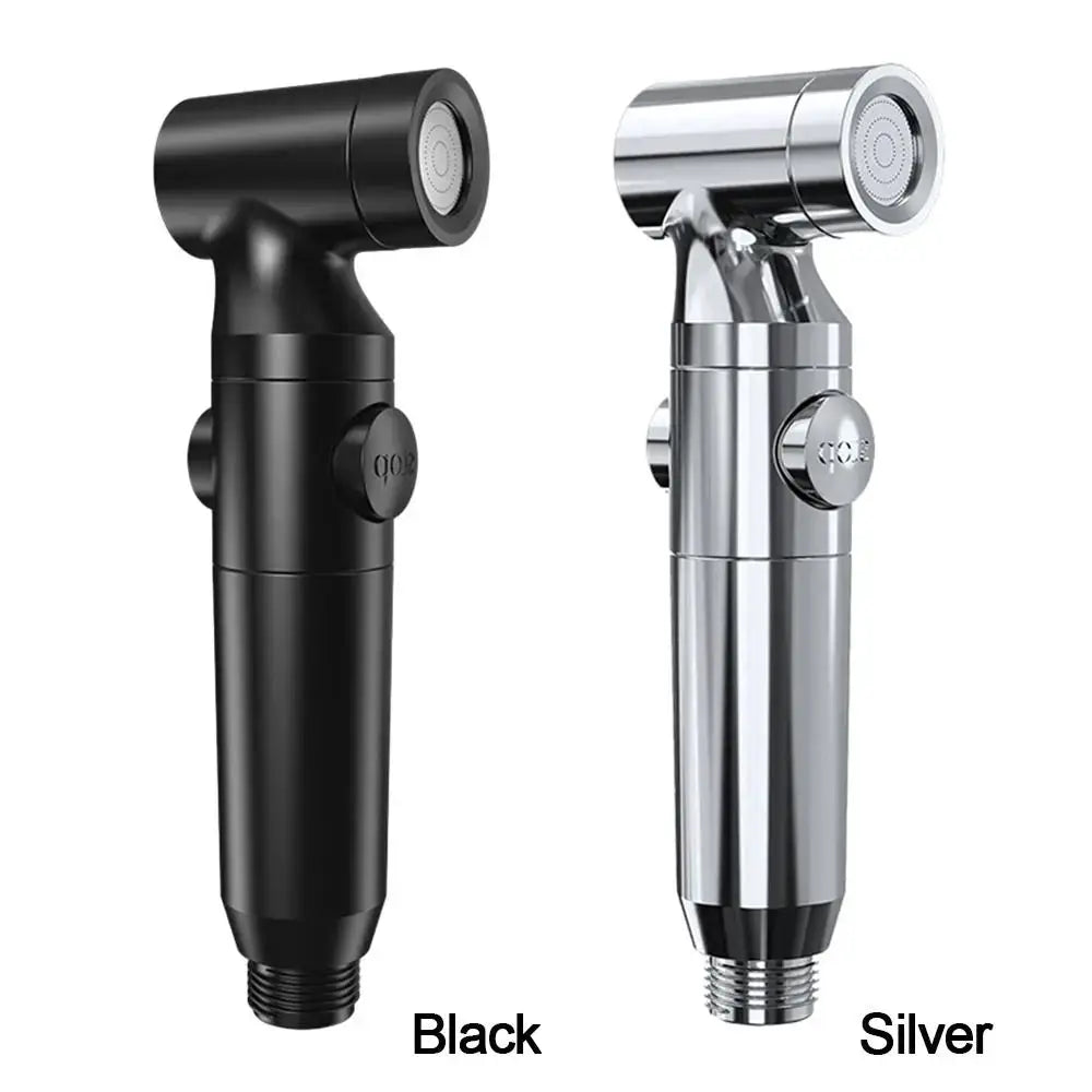 Simples Market 2-pack handheld bidet sprayer set, black and silver finishes for bathroom use.