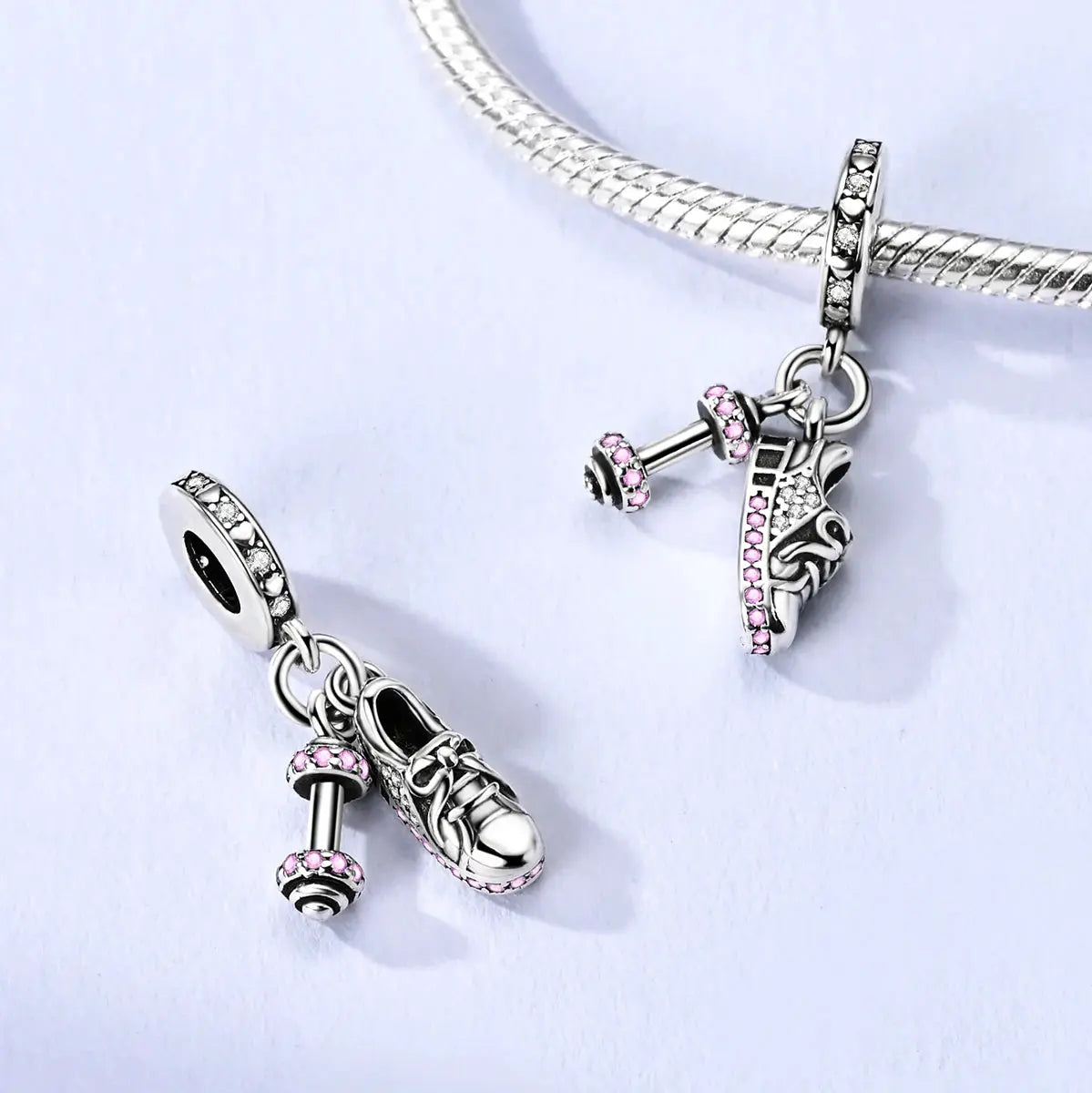 925 Silver Charm Openable Nesting Doll Rose Princess Dress Pendant for Bracelet DIY Fashion Jewelry