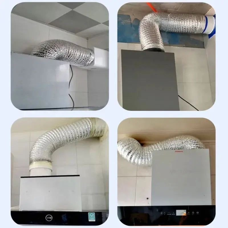 Adjustable Aluminum Foil Telescopic Ventilation Hose 80mm To 200mm For Kitchen And Bathroom Exhaust Fans