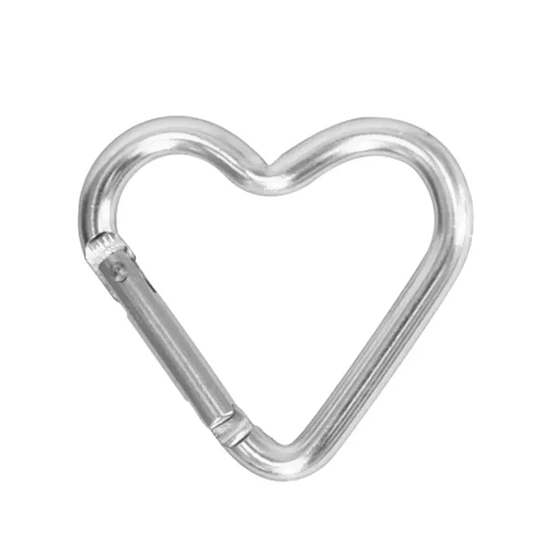 Carabiner clip by Simples Market, heart-shaped aluminum alloy with spring lock for backpack, camping and hiking