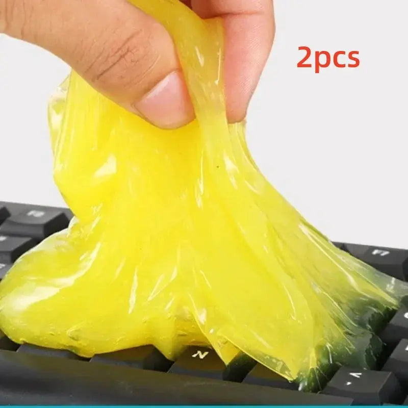 Cleaning gel 2pcs, yellow, for car and keyboard; Simples Market NewAuto magic cleaner