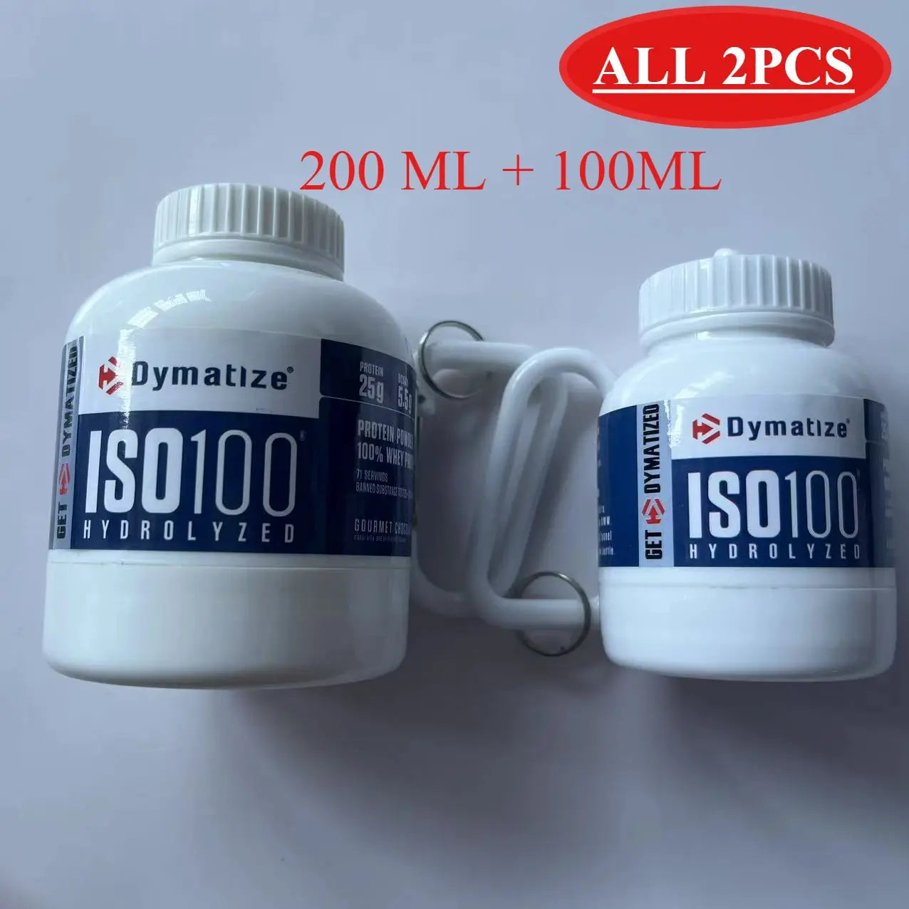 100ml 200ml Portable Mini Protein Powder Bottle With Keychain Funnel Medicine Box For Outdoor Sports