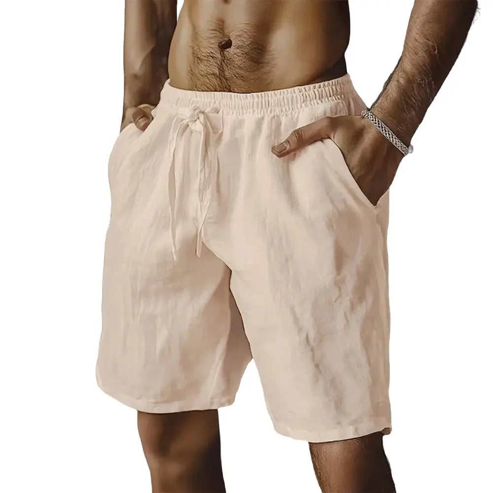 Men's Breathable Hawaii Beach Shorts Loose Lightweight Trousers Solid Color Summer Streetwear