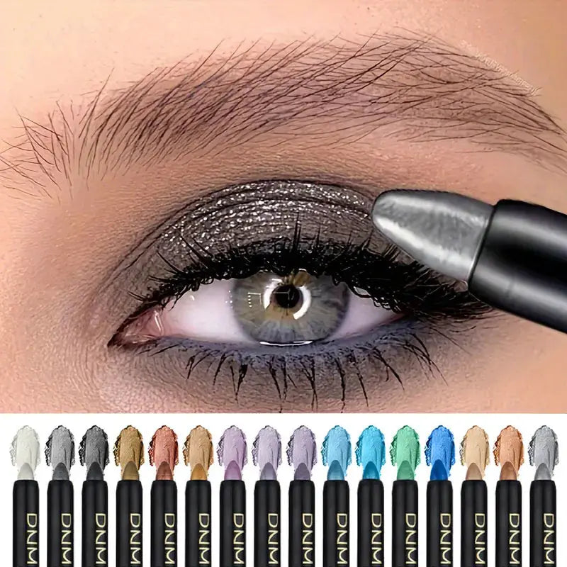 LustreLux 16 Colors Pearlescent Eyeliner Set Waterproof Long Lasting Glitter Eye Makeup