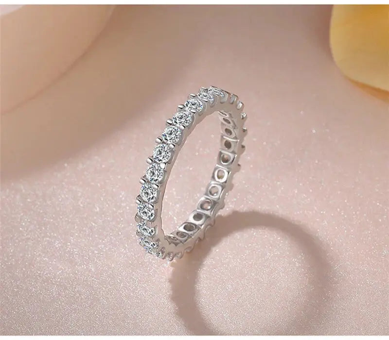 So-Bling S925 Sterling Silver Ring with cubic zirconia for women, bridal wedding style by Simples Market