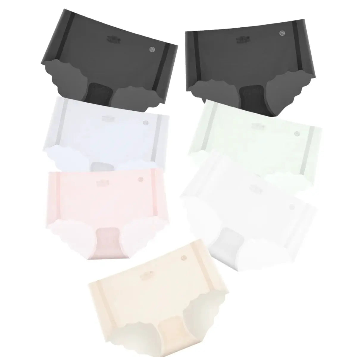 7Pcs Ultra-Thin Low-Rise Panties Set by Simples Market in assorted colors