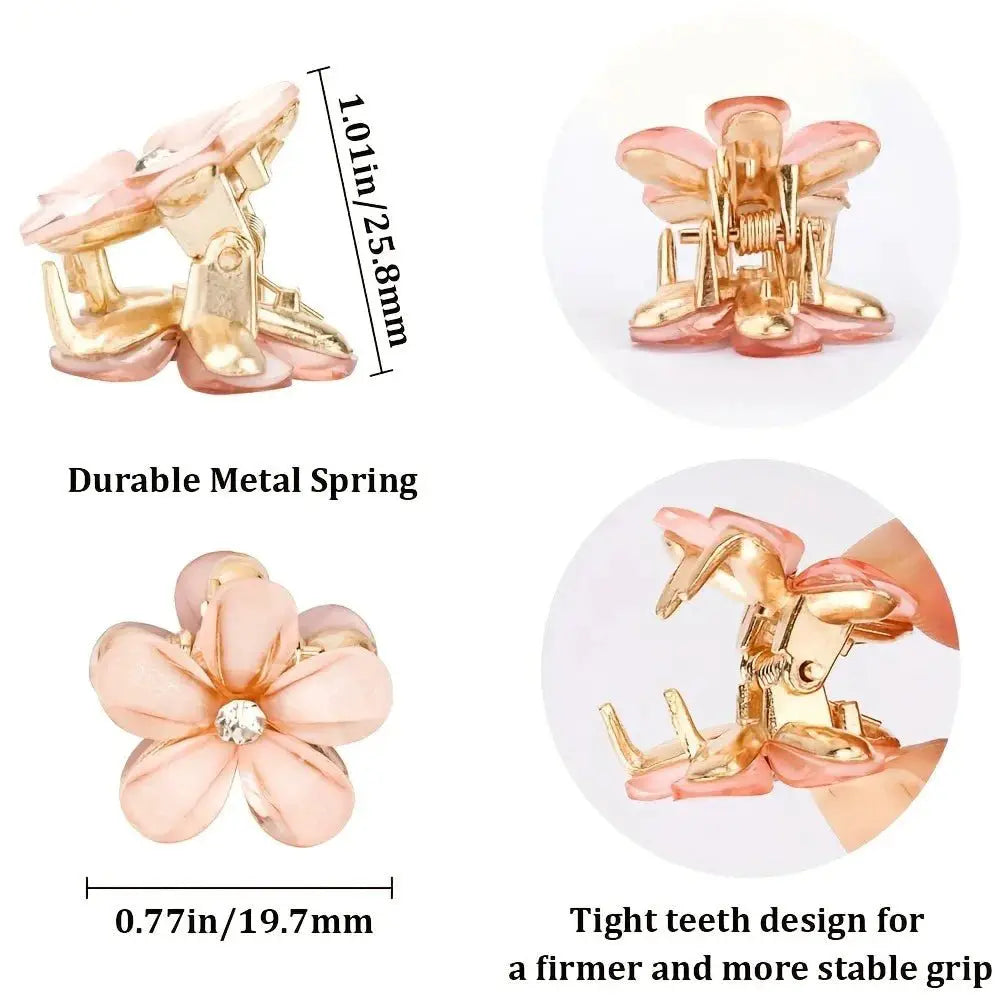 Flower Pearl Mini Hair Grab Clips - Simples Market