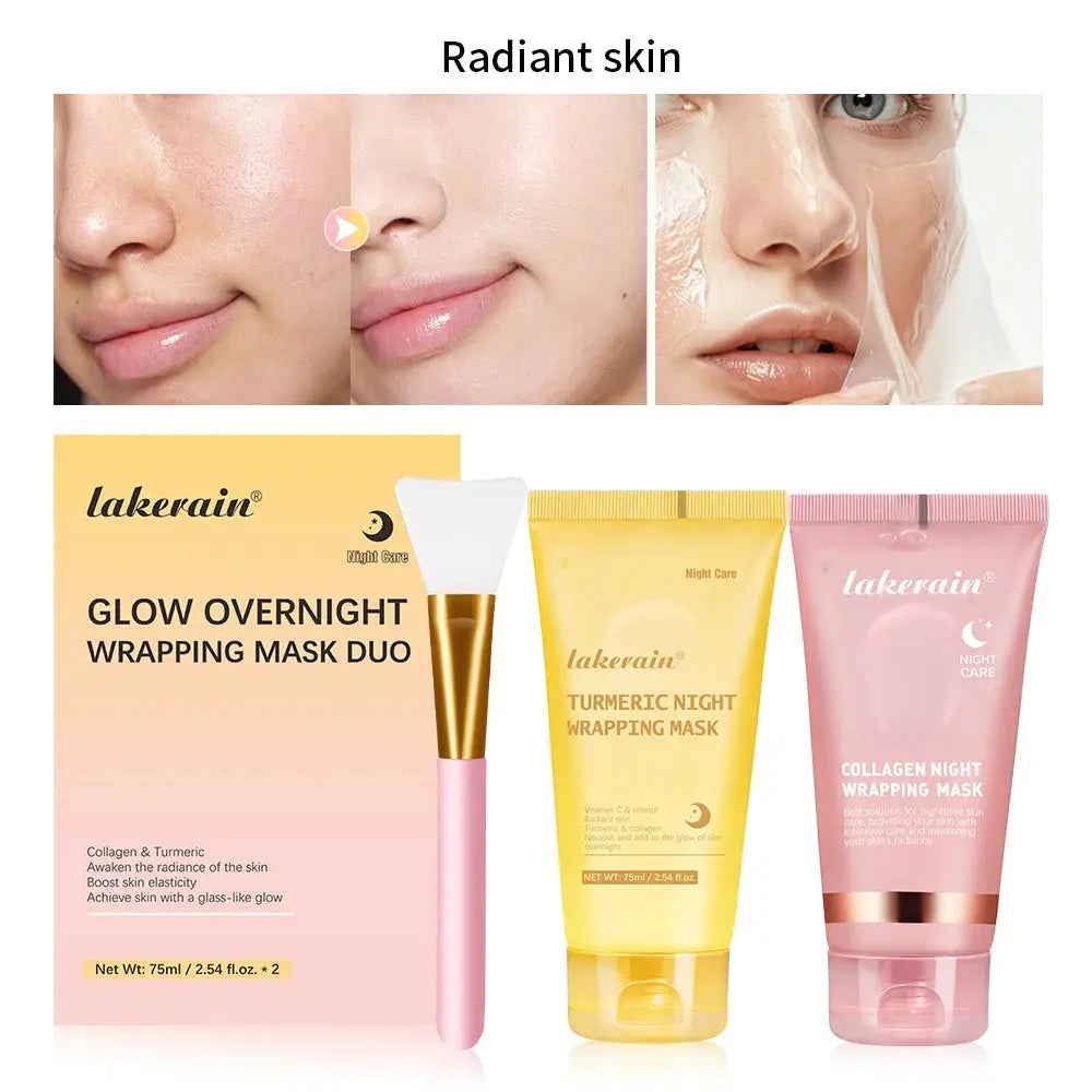 Korean Deep Collagen Mask Peel Off For Anti Wrinkle Lifting Overnight Skin Care Bio Pack