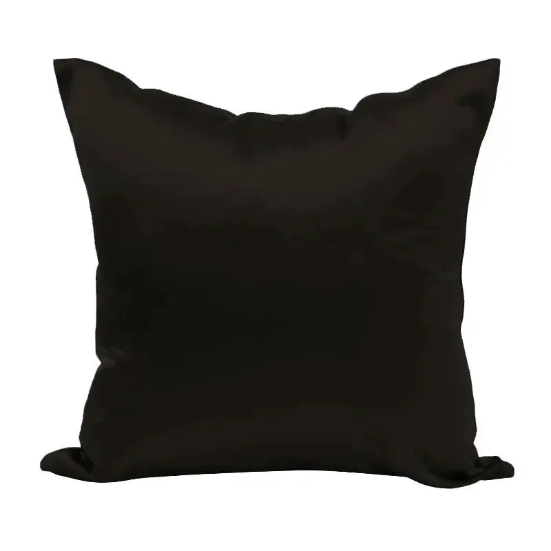 Satin pillowcase, black, 50x50 cm cushion cover for home decor