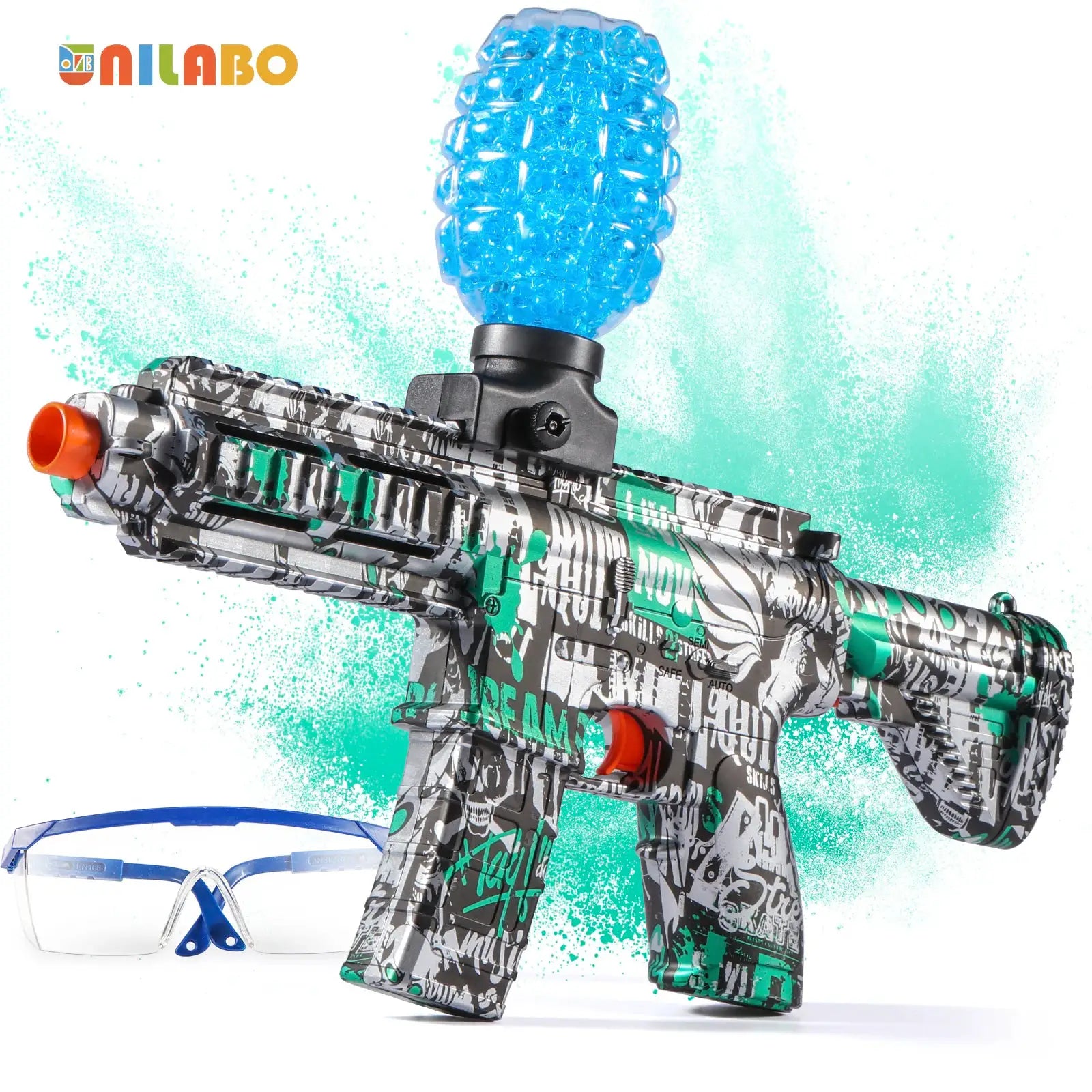 M416 Electric Ball Blaster Toy Gun High Speed Metallic Finish Rechargeable Outdoor Party Gift
