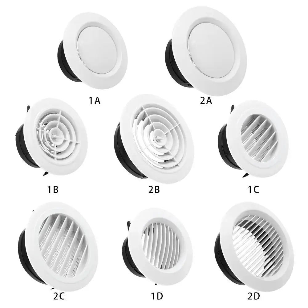 Round Ducting Ventilation Cover 100mm 150mm Air Vent Grille Extract Valve For Air Circulation Vents