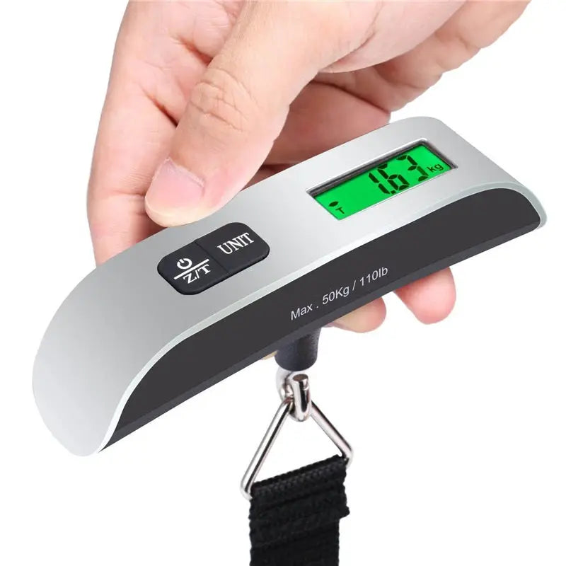 JetSet Portable Digital Luggage Scale With Bright LCD Display Precise 50 Kg 110 Lb Capacity For Travel