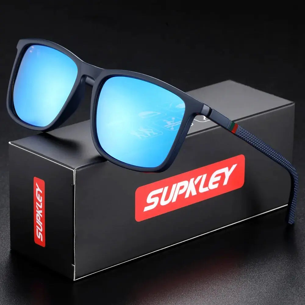 Supkley Sports Sunglasses For Men Polarized Lightweight Square Eyewear With TAC Lenses For All Day Comfort