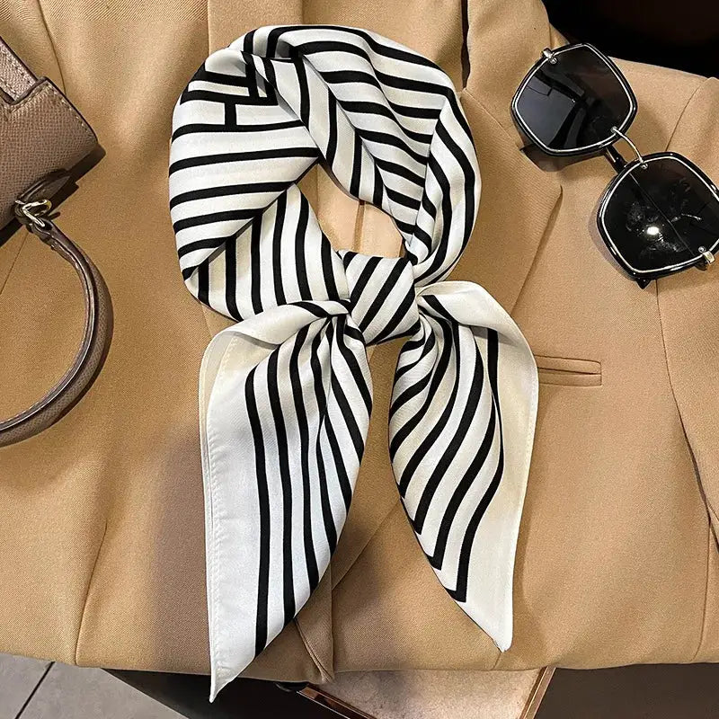 Aurora Silk Fashion Scarves For Women Silk Satin Hijab Shawl 70x70cm Luxury Square Scarf Versatile Accessory