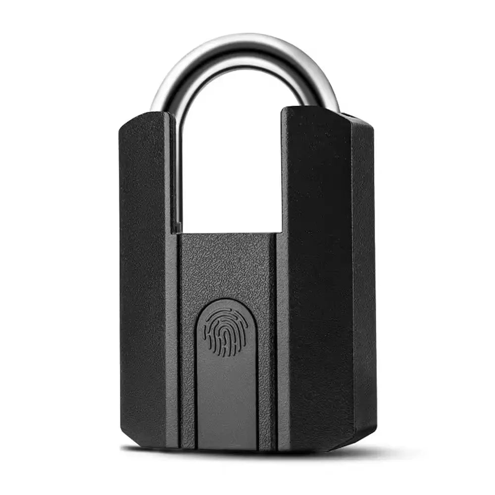 BBDHOME black smart padlock with fingerprint biometric, TTlock app control, IP67 waterproof for outdoor use