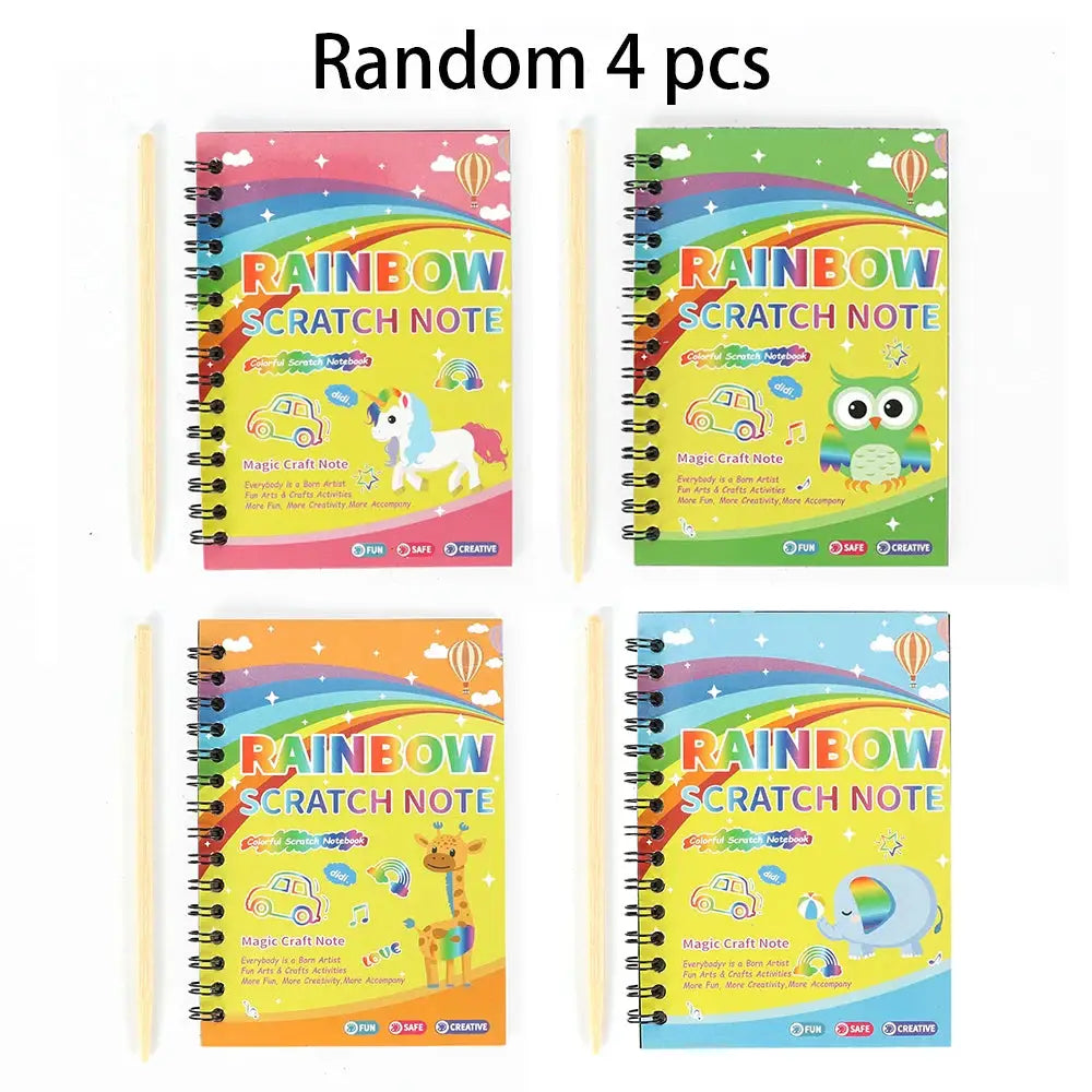 Dazzling Scratch Painting Art Kit For Parent Child Interactive Toy With Note Cards Handmade Painting