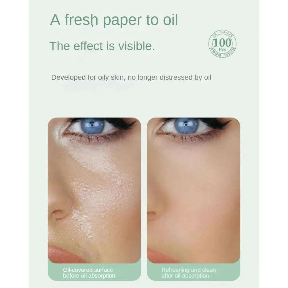100 Count Fragrance Facial Oil Absorbing Papers For T Zone Oil Control Matte Skin