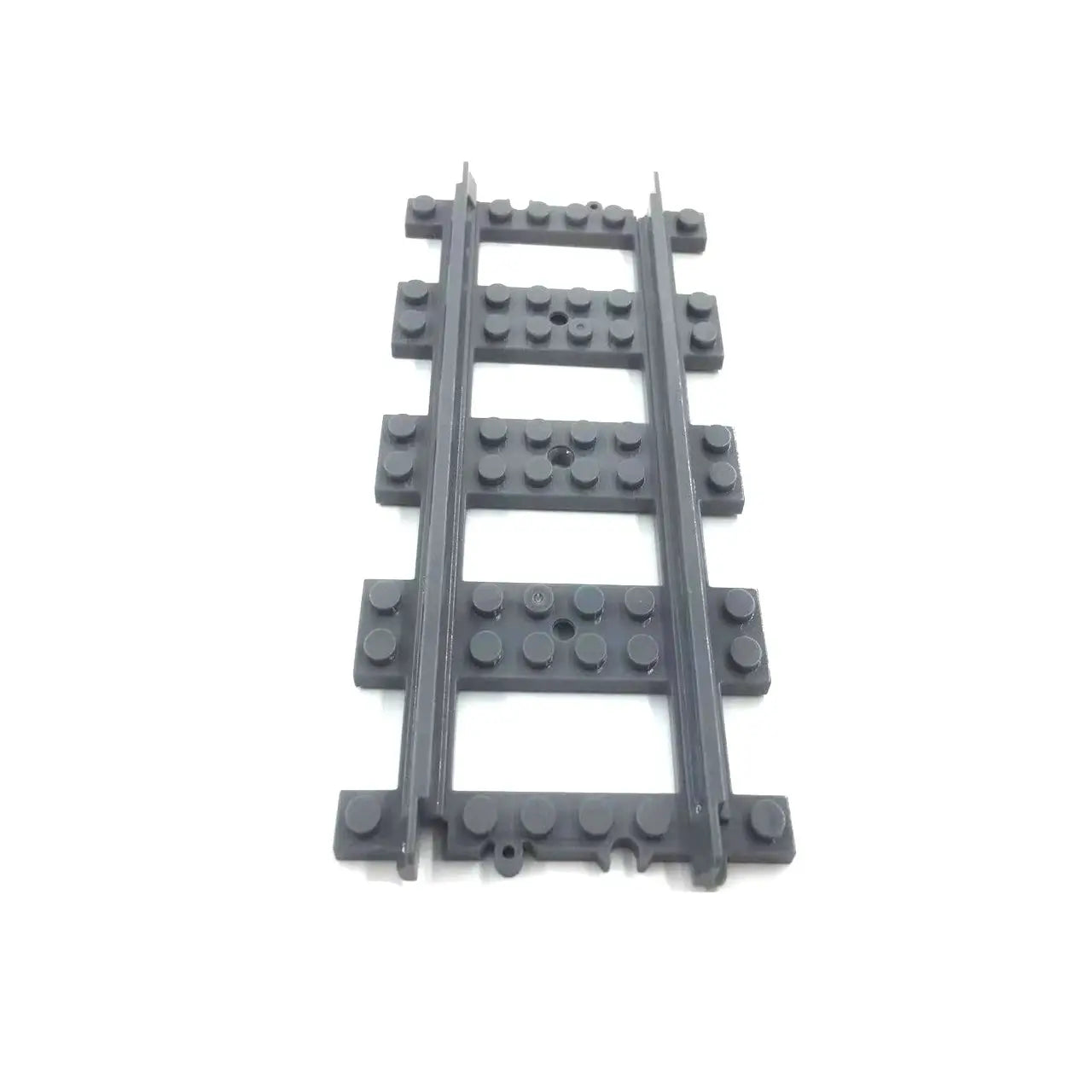 50 Piece City Train Track Set Straight Rails Building Blocks for Kids Compatible with Classic Blocks
