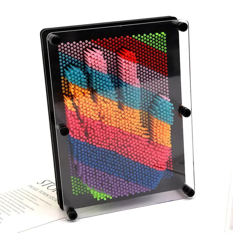3D Clone Pin Compression Art Toy Hand Model Screen Insertion Pin Board Sculpture For Kids And Adults Craft Illustration