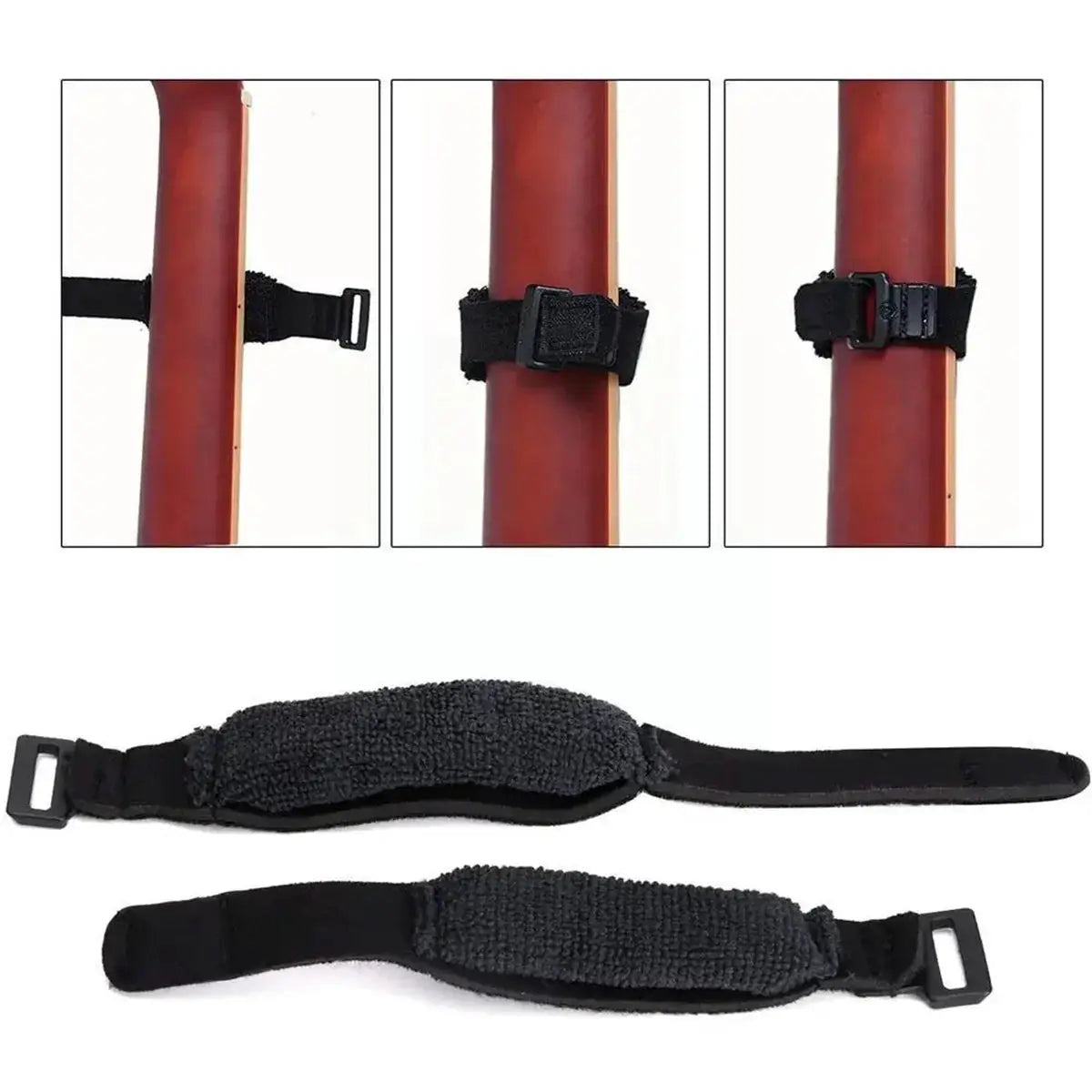 Miwayer Guitar Fret Strings Mute Noise Damper Mute Wraps Black for Guitars Bass and Ukulele