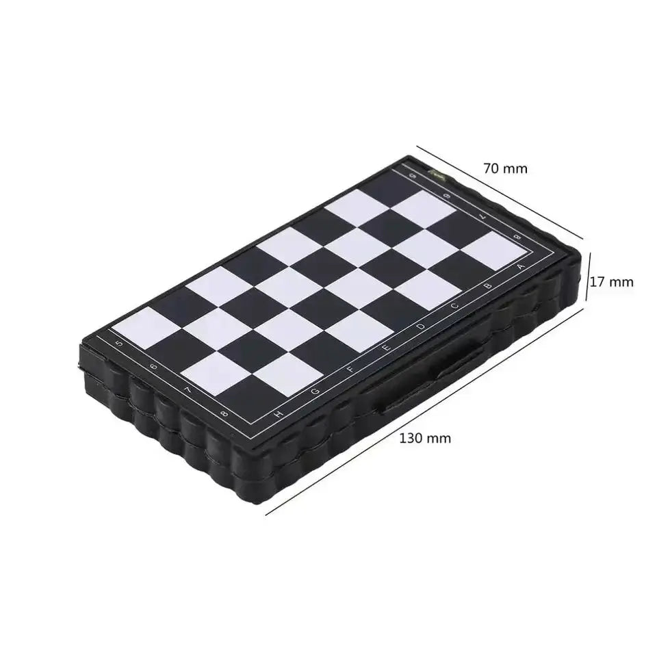 Mini Magnetic Chess Set Folding Portable Plastic Chessboard Game With Magnetic Pieces For Travel And Outdoors