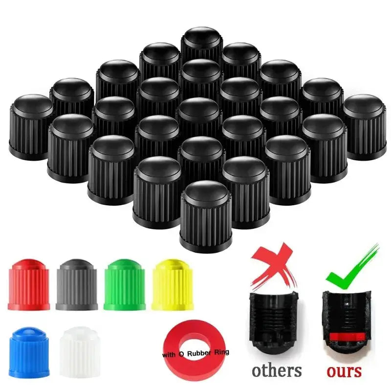 10 Pack Car Tyre Valve Caps Universal Dustproof Decorative Caps For Car Motorcycle Bicycle ABS Plastic