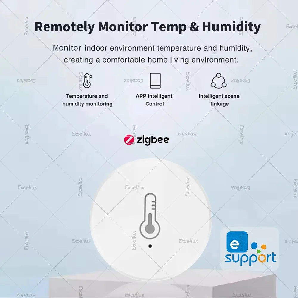 White Zigbee temperature and humidity sensor for indoor home automation