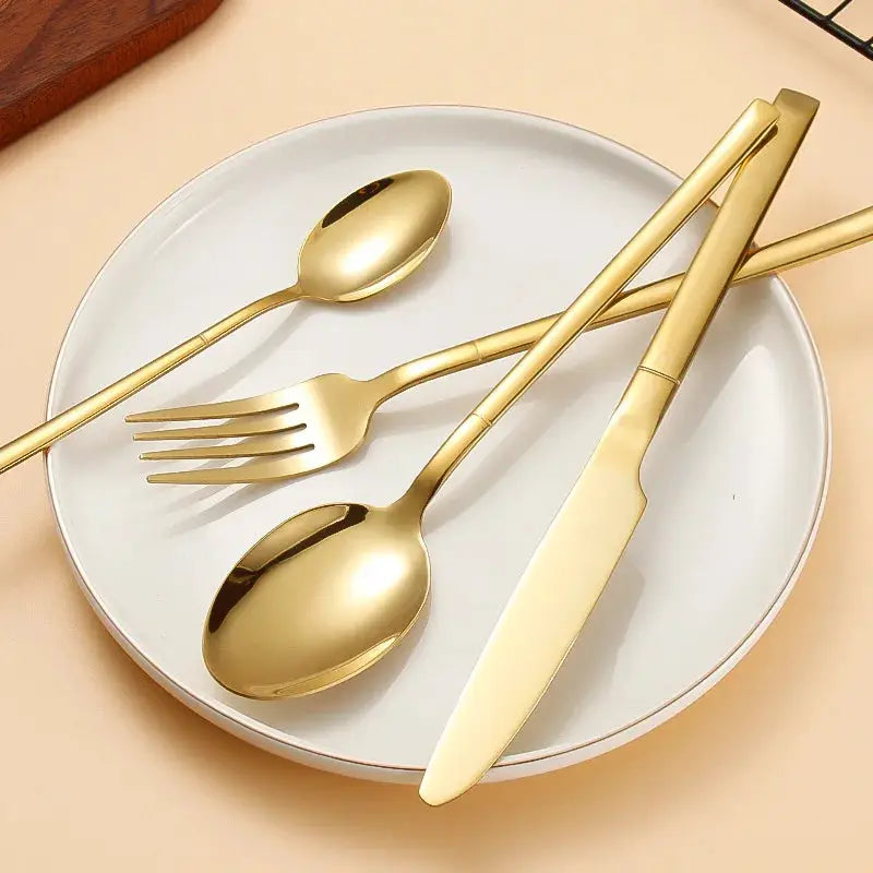 Stainless Steel Cutlery Set 6 Or 30 Pieces With Steak Knife Fork And Dessert Spoon For Restaurants Banquets Parties