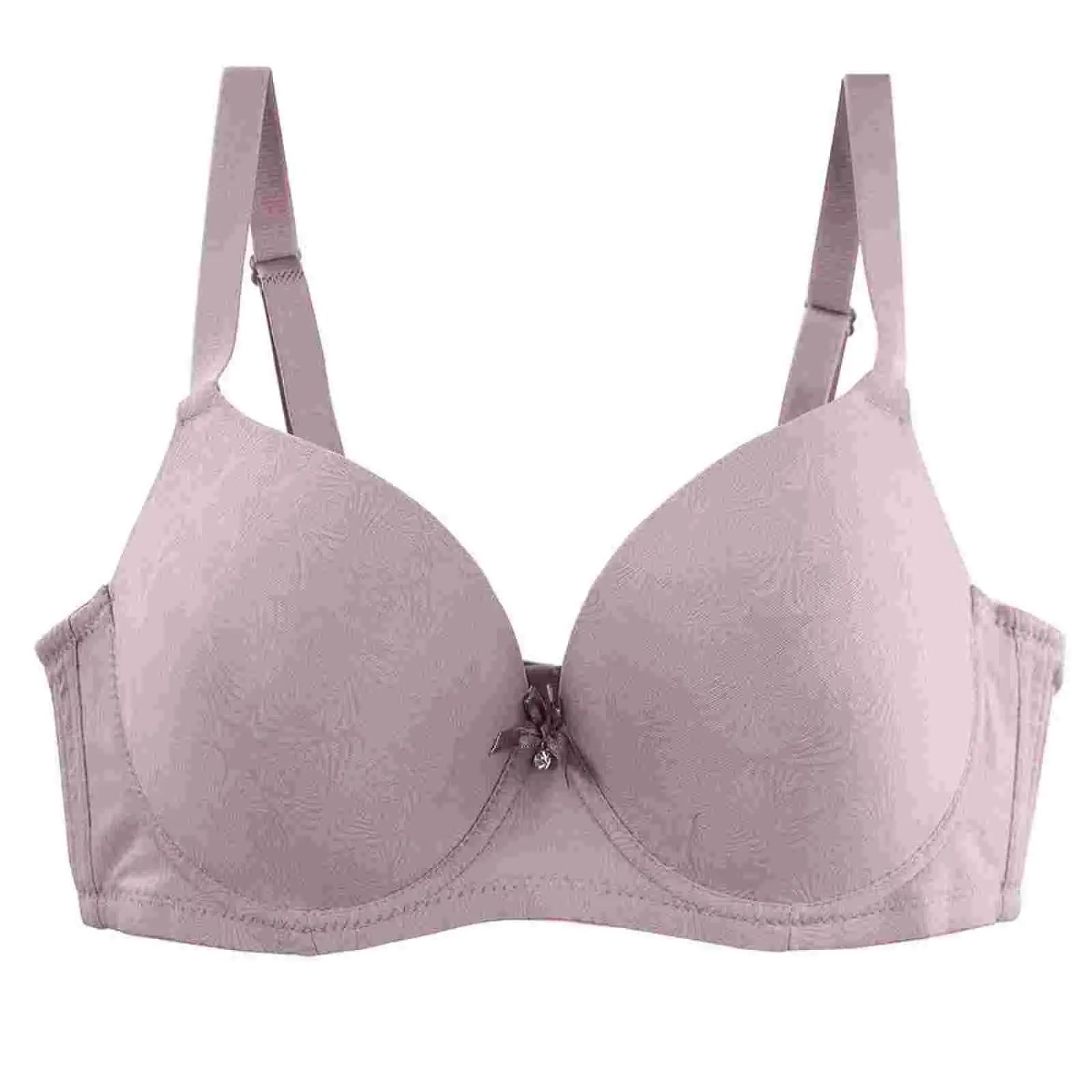 DaiNaFang lavender lace bra with adjustable straps and center bow