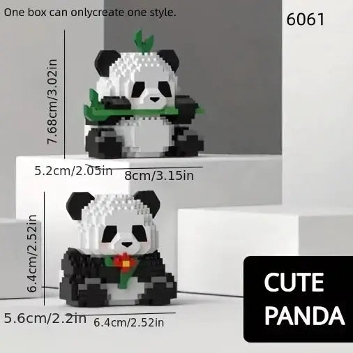 Cute Panda Building Blocks DIY Educational Toy For Ages 14 And Up Ideal Christmas Halloween Thanksgiving Gift