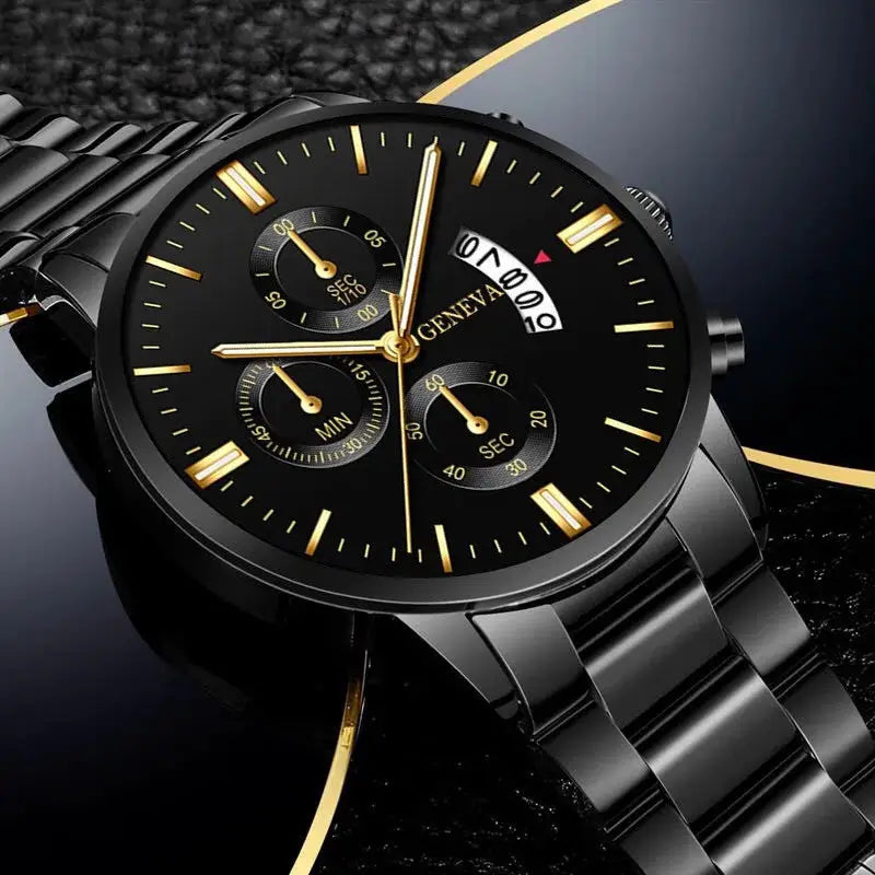 2025 Fashion Men Stainless Steel Watch Luxury Calendar Quartz Wrist Watch Mens Business Watches for Man Clock Montre Homme