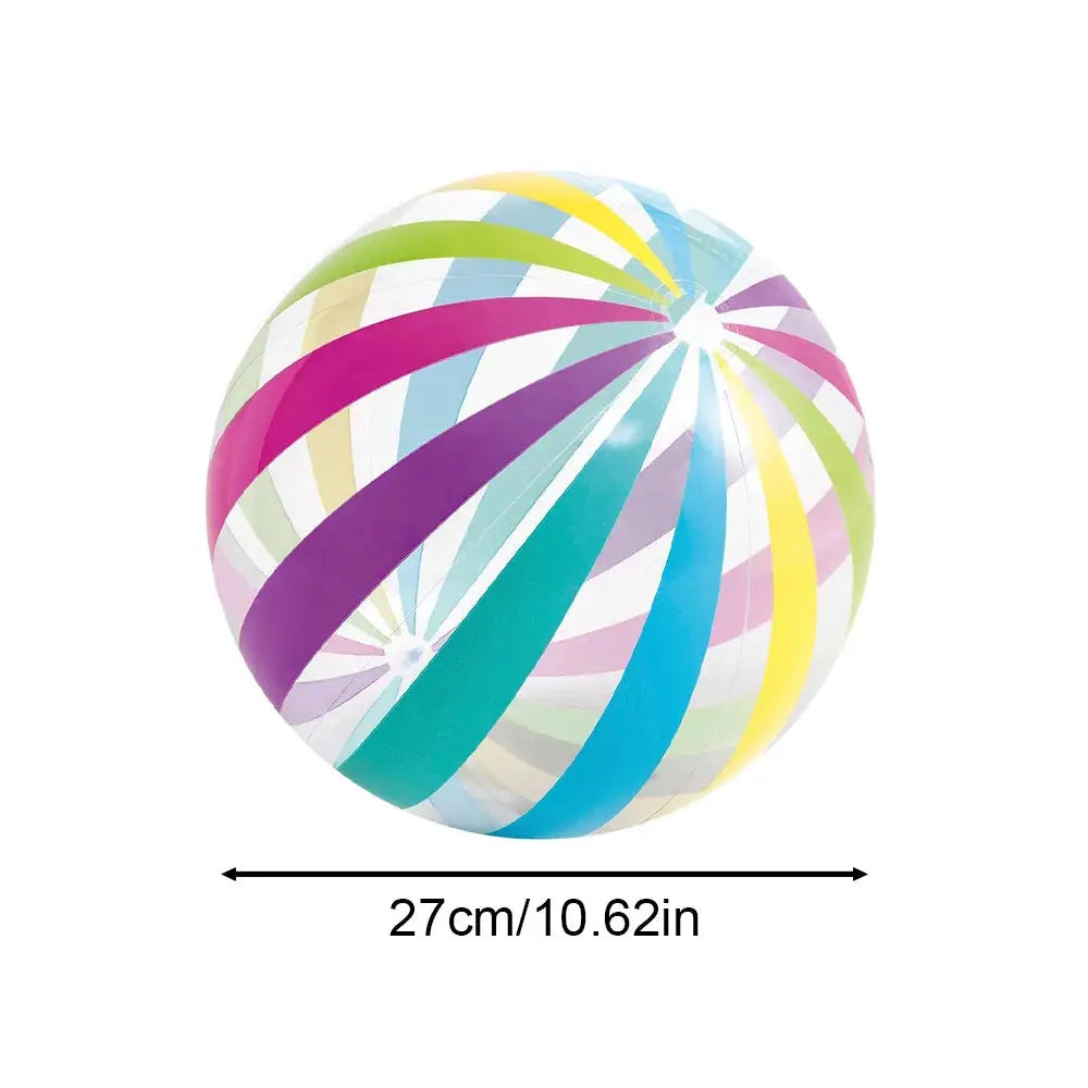 Lorful Dots And Stripes PVC Inflatable Ball Transparent Printed Toy For Pool Parties Outdoor Family Games