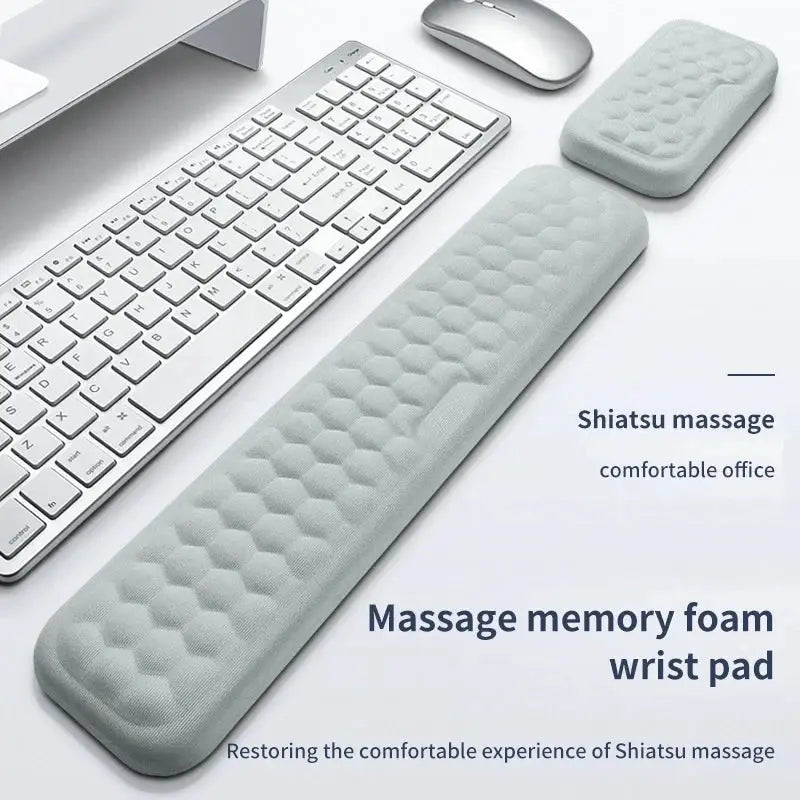 ComfyWrist Two In One Memory Foam Keyboard And Mouse Wrist Rest For Ergonomic Support And Better Posture
