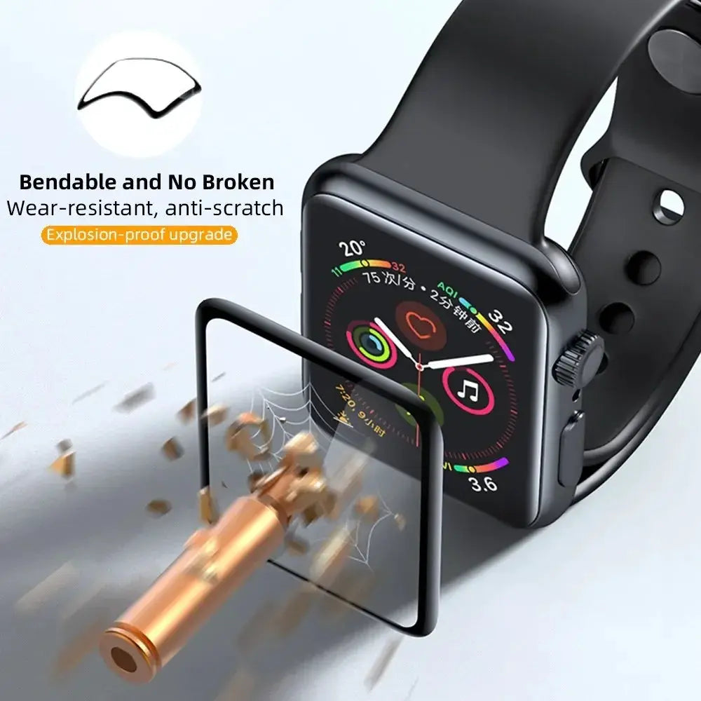 Screen protector for Apple Watch 40–49mm, bendable 3D film (not tempered glass) by Simples Market