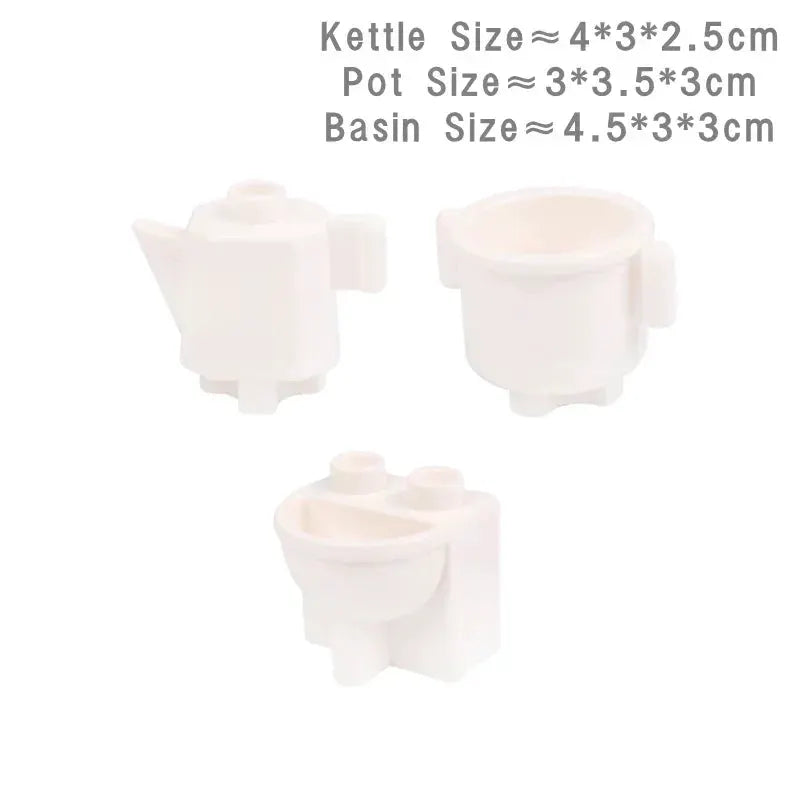 Big Building Blocks Play House Furniture Accessories Indoor Bed Compatible Large Bricks Assemble Toys For Kids Gift