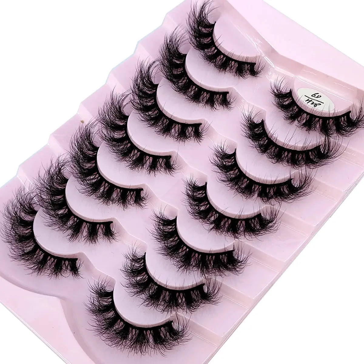 HBZGTLAD 7 Pair Faux Mink Lashes Fluffy Natural Look False Eyelashes Volume Wispy Crossed Thick Fox Eye Cat Eye