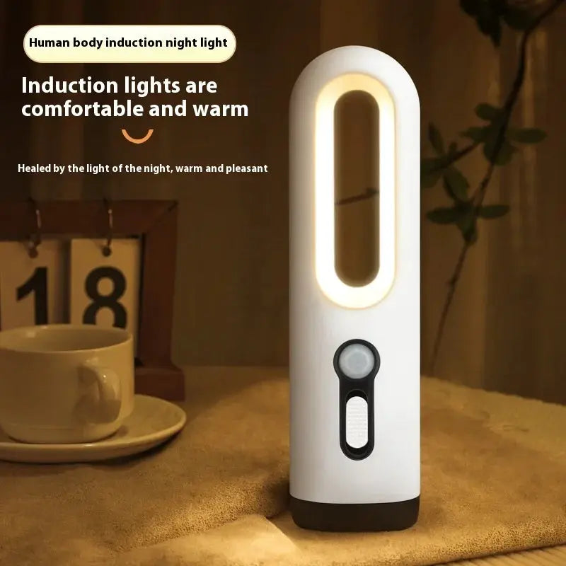 AiQUE LED Motion Sensor Night Light Portable 2 in 1 Flashlight and Soft Night Light for Bedroom Bathroom Camping