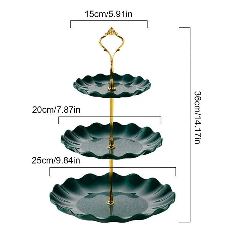 Double Layer Cake Stand Round Dessert Display For Weddings Parties