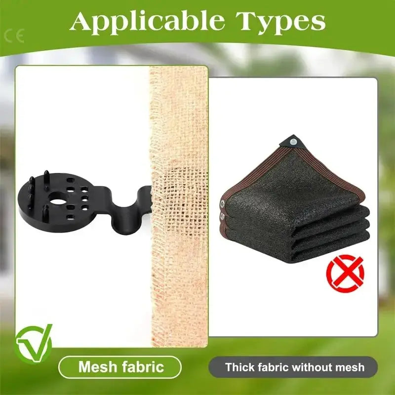 50 Pcs Shade Cloth Clips Shade Fabric Clamps Grommets For Net Mesh Covers Garden Backyard Greenhouse Fixer