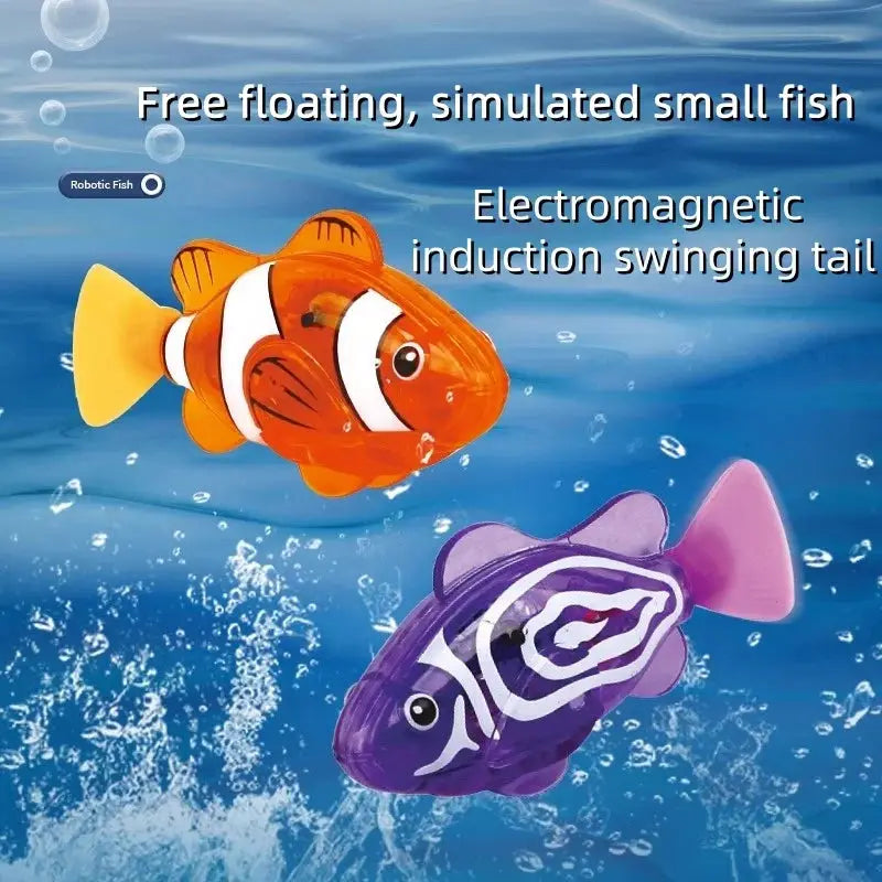 Light Up Baby Bath Toy Clownfish Swimming Electric Sensor Water Play Toy For Kids And Toddlers