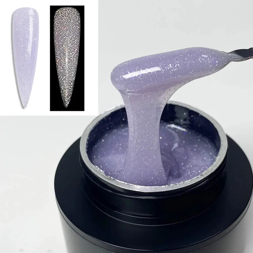 Jillnails 50g Self Leveling Medium Gel Milky Pink White Builder For Easy Shaping Without Running Into Cuticles