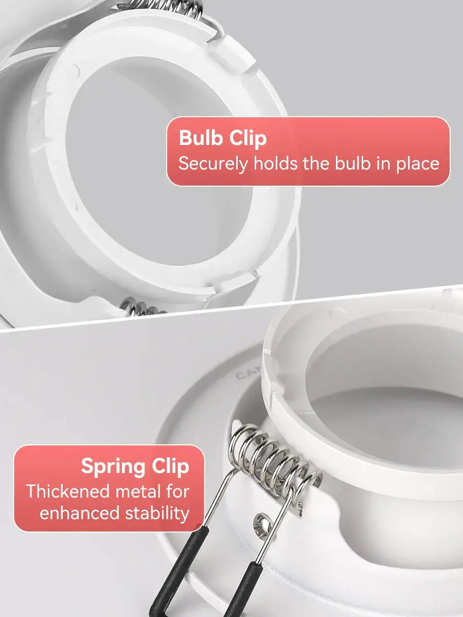 Replaceable bulb GU10 downlight LED ceiling lamp by Simples Market, white circular housing
