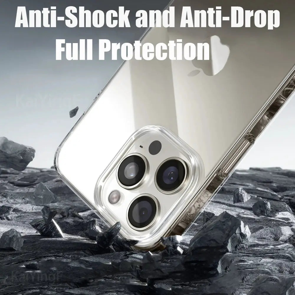 CrystalClear Lux Transparent Case for iPhone 11 12 13 14 Pro Max 15 16 Premium Clear TPU Silicone Back Cover